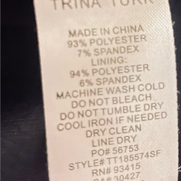 Trina Turk Size 6 Navy Bell Sleeve Off The Shoulder Dress. - Picture 5 of 6